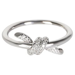 Tiffany & Co. White Gold Diamond Knot Ring