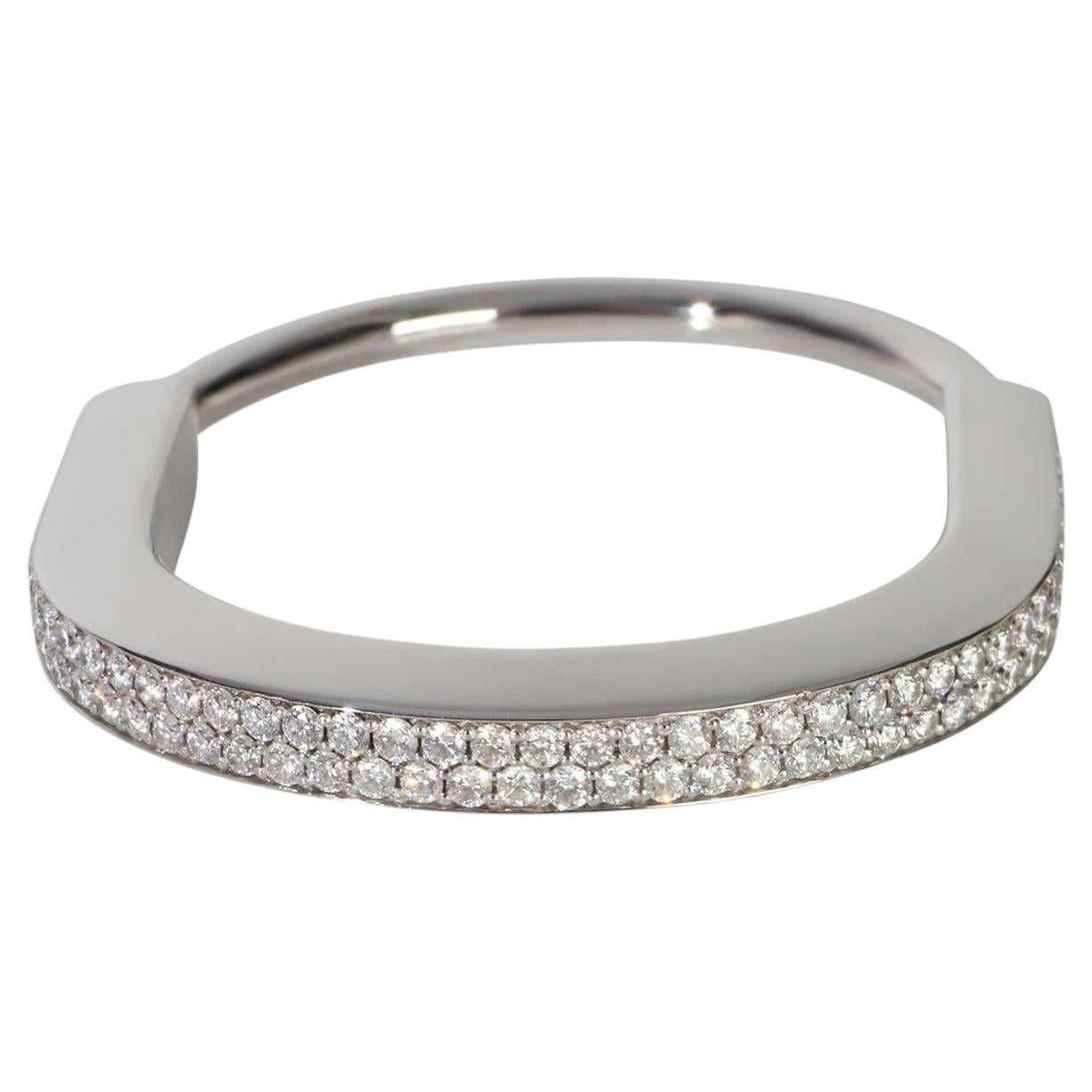 Tiffany & Co. White Gold Diamond Lock Bracelet, X-Small