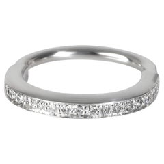 Tiffany & Co. White Gold Diamond Lock Ring
