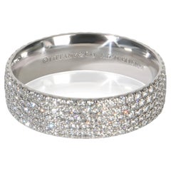 Tiffany & Co. White Gold Diamond Metro 5 Row Ring