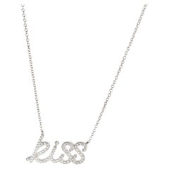Tiffany & Co. White Gold Diamond Paloma Picasso Graffiti Kiss Pendant