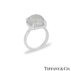 Tiffany & Co. White Gold Diamond Sugar Stacks Ring