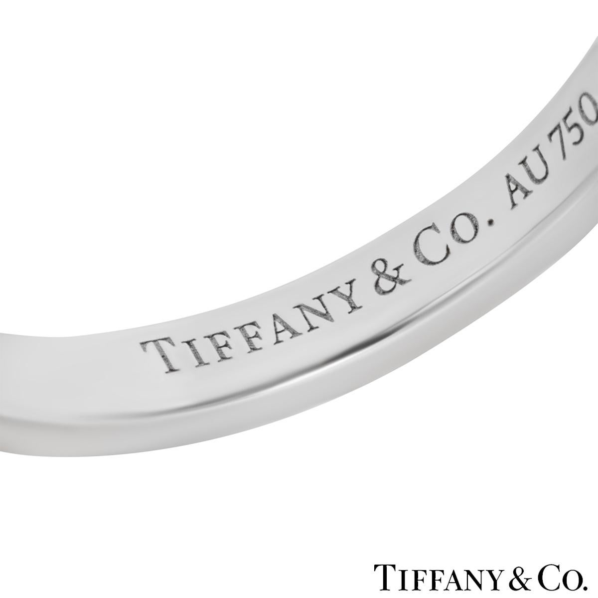 Round Cut Tiffany & Co. White Gold Diamond Sugar Stacks Ring