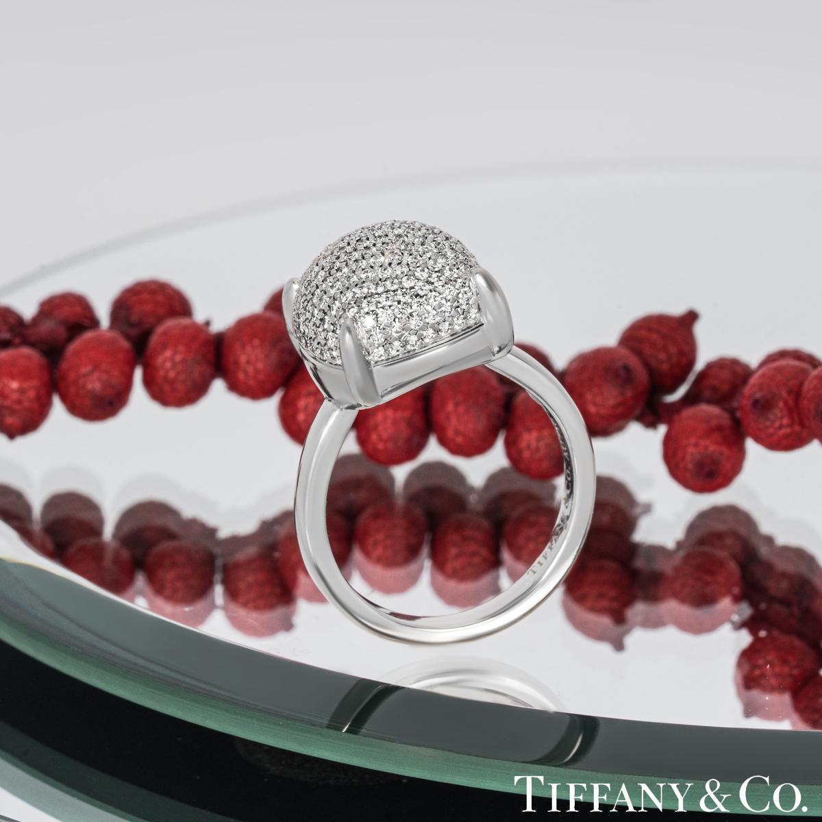 Tiffany & Co. White Gold Diamond Sugar Stacks Ring 1