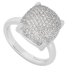 Tiffany & Co. White Gold Diamond Sugar Stacks Ring