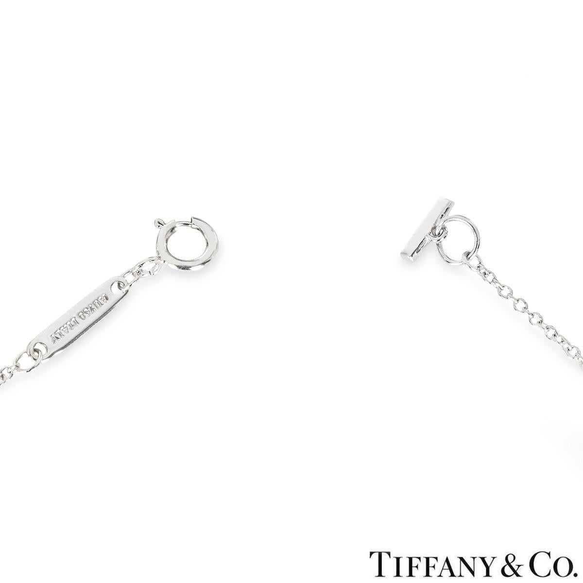 Women's Tiffany & Co. White Gold Diamond T Pendant For Sale