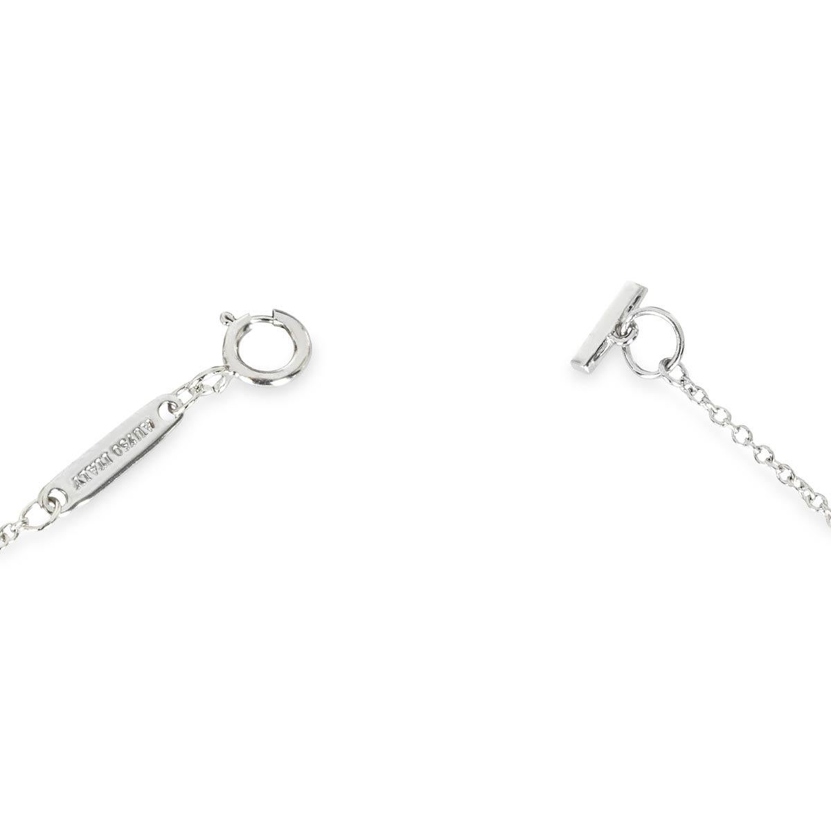 Tiffany & Co. White Gold Diamond T Pendant For Sale 1