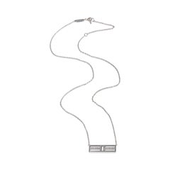 Tiffany & Co. Colgante Oro Blanco Diamante Tiffany T Barra Horizontal