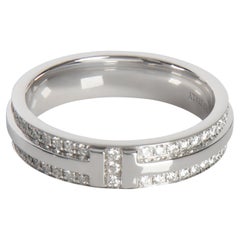Tiffany & Co. White Gold Diamond Tiffany T Narrow Ring