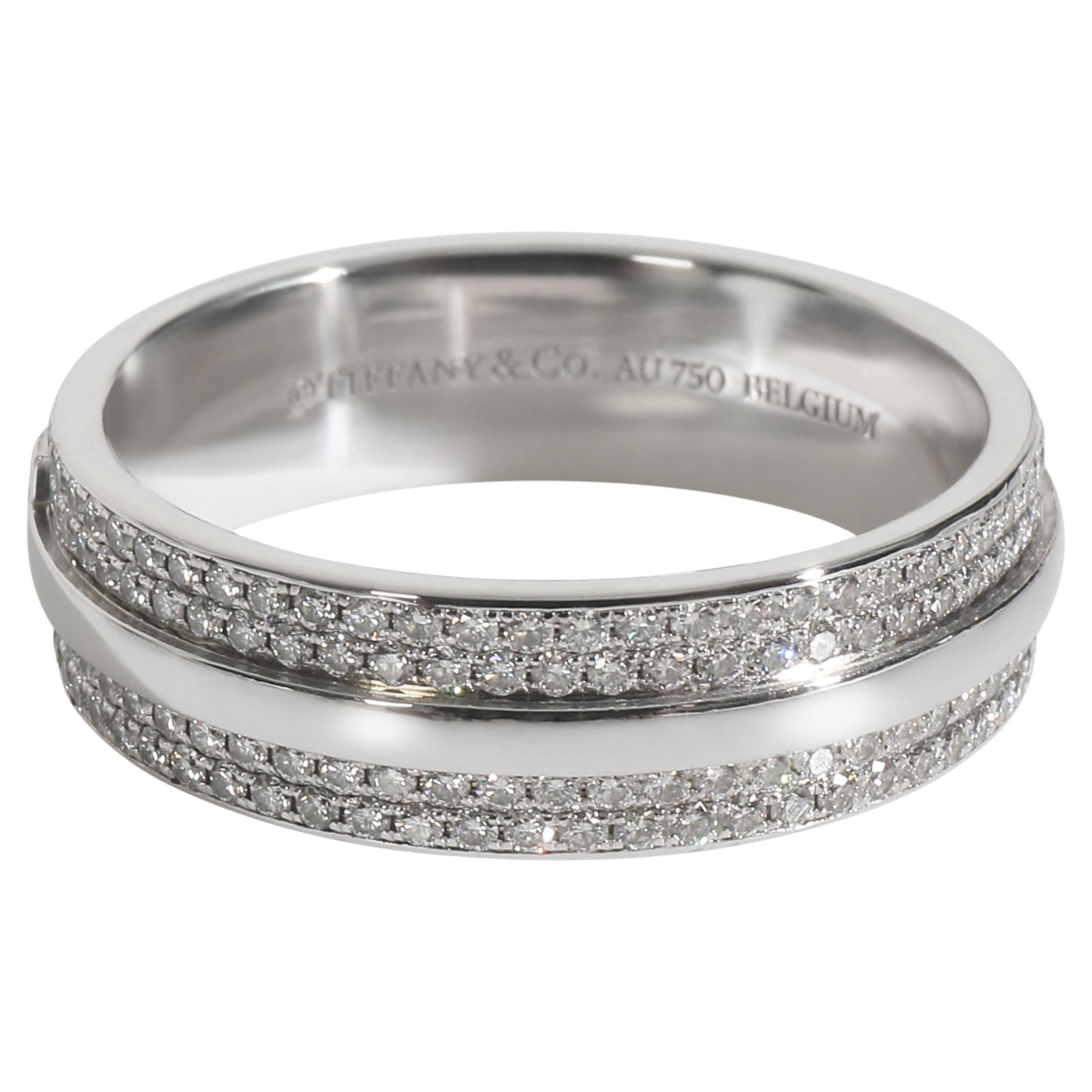 Tiffany
Co. White Gold Diamond Tiffany T Wide Ring