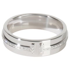 Tiffany & Co. White Gold Diamond Tiffany T Wide Ring
