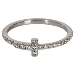 Tiffany & Co. White Gold Diamond Tiffany T Wire Ring