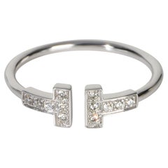Tiffany & Co. White Gold Diamond Tiffany T Wire Ring