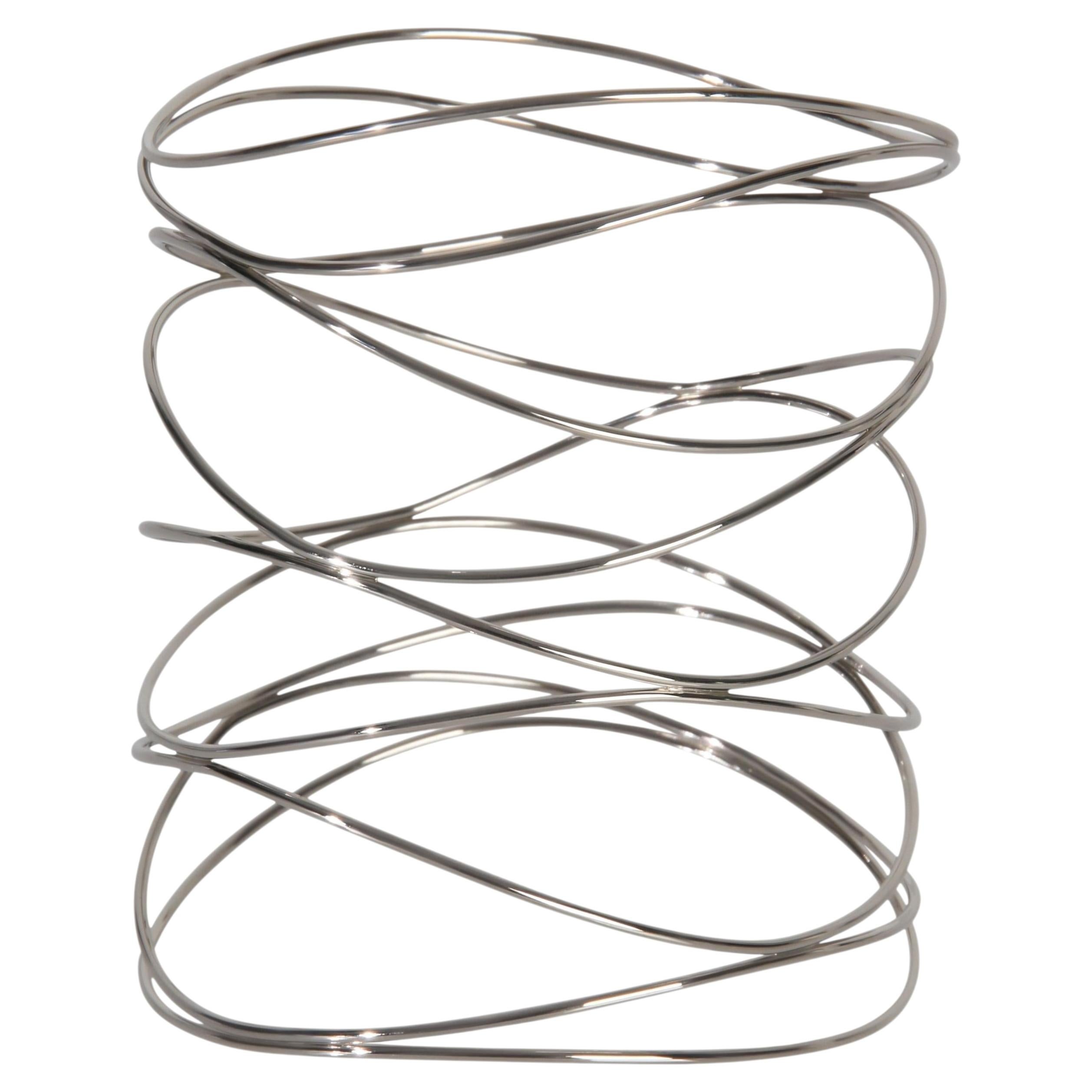 Tiffany & Co. White Gold Elsa Peretti 9 Row Wave Bracelet