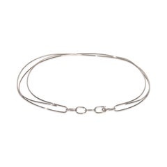 Tiffany & Co. White Gold  Elsa Peretti Wave Collar Necklace