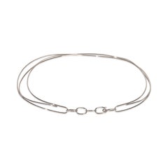 Tiffany & Co. White Gold  Elsa Peretti Wave Collar Necklace
