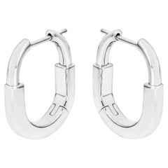Tiffany & Co. White Gold Lock Small Earrings 74625649