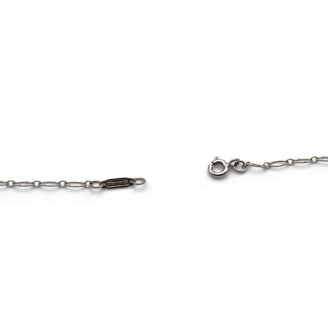 Women's or Men's Tiffany & Co. White Gold Oval Link Chain