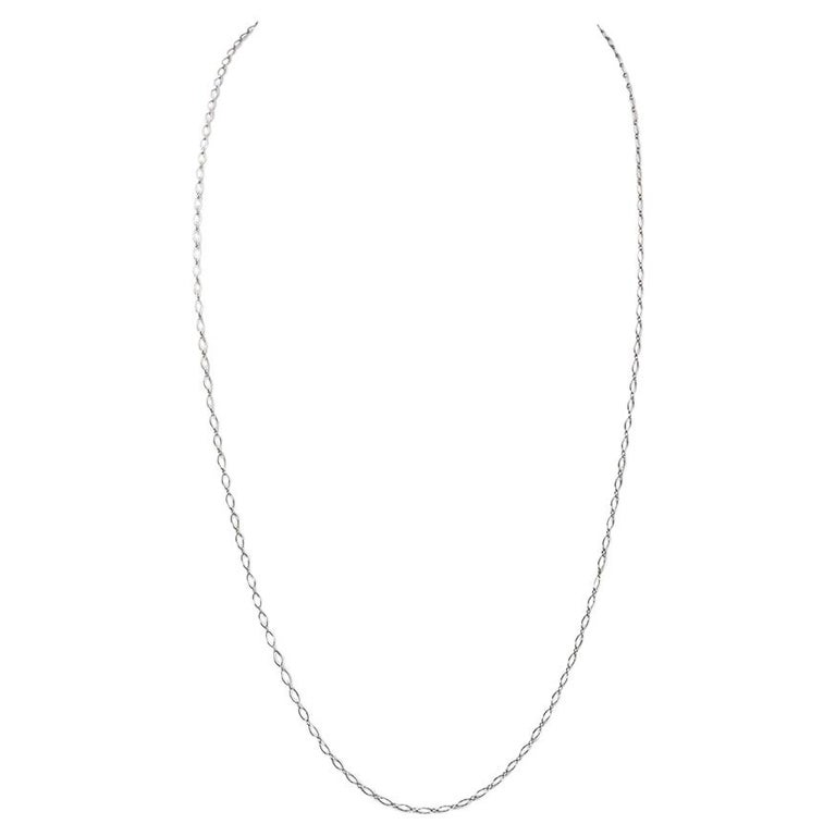 Tiffany and Co. White Gold Oval Link Chain at 1stDibs tiffany oval