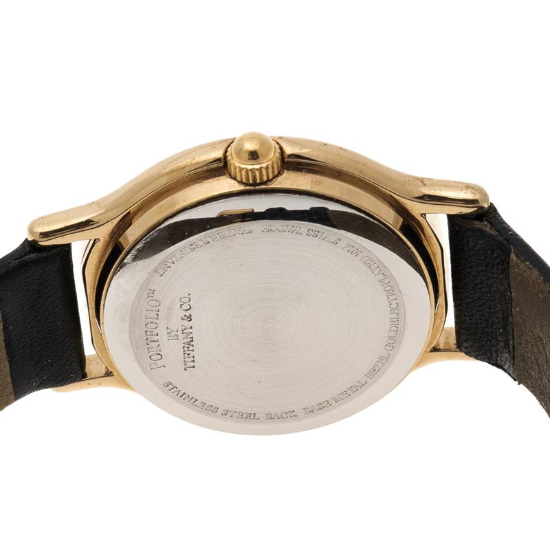 Contemporary Tiffany & Co. White Gold Plated Portfolio Women's Wristwatch 25 mm