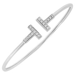 Tiffany & Co. White Gold Tiffany T Diamond Wire Bracelet