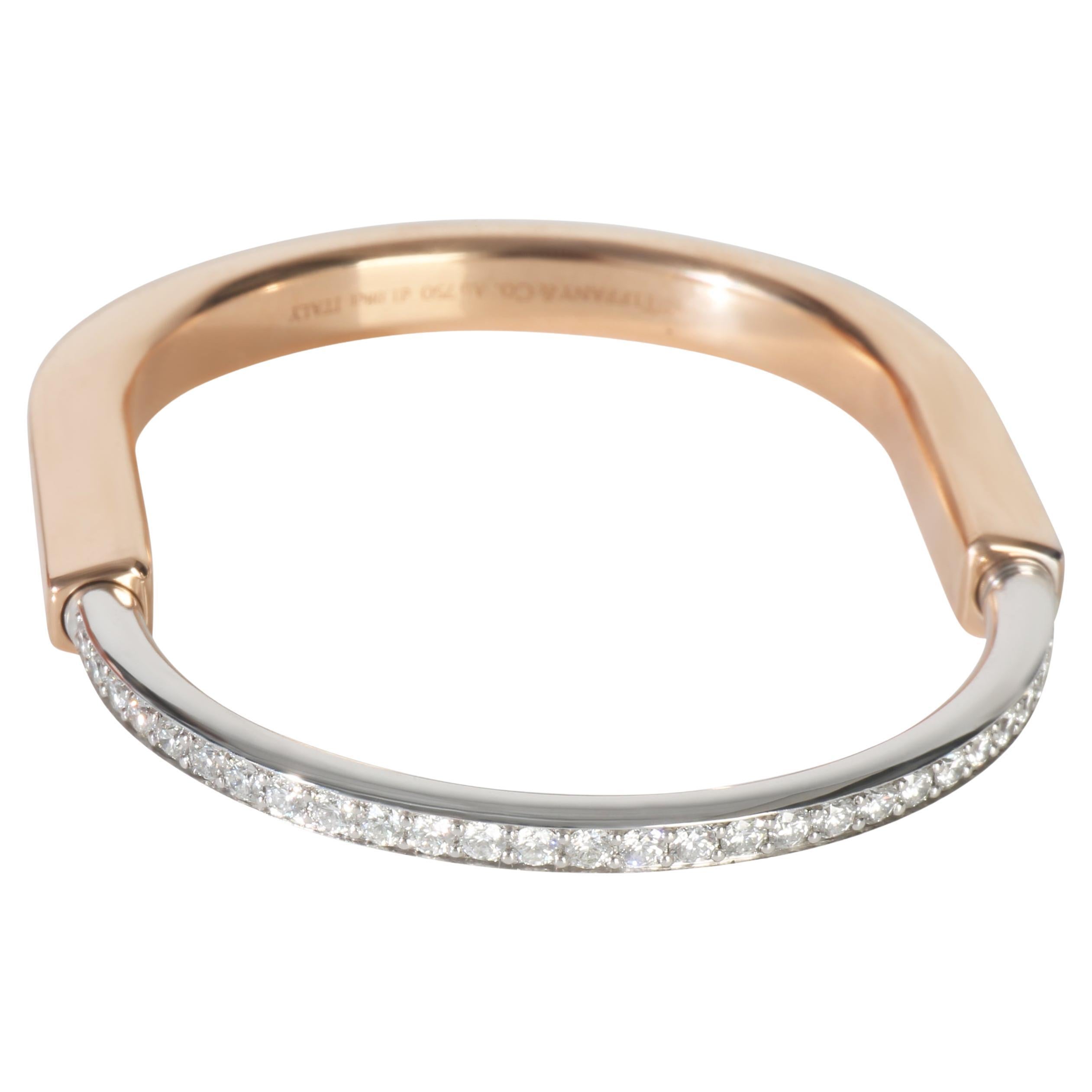 Tiffany 
Co. Bracelet en or blanc et or jaune avec serrure en diamant