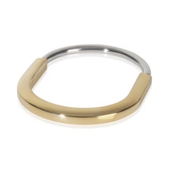 Tiffany & Co. Weißgold & Gelbgold Diamond Lock Armband, Größe Small