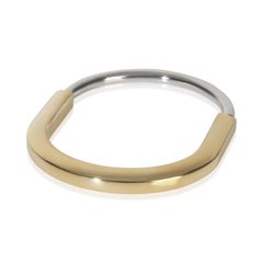 Tiffany & Co. White Gold & Yellow Gold Diamond Lock Bracelet, Size Small