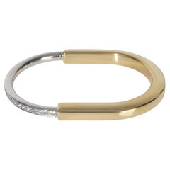 Tiffany & Co. Pulsera Bloqueo Diamantes Oro Blanco y Amarillo, Talla Pequeña