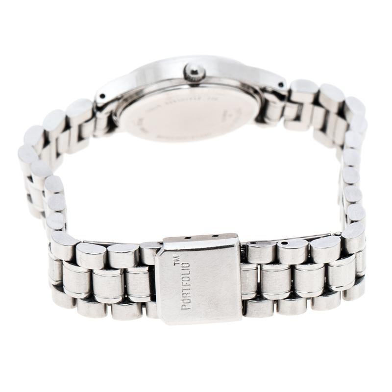 Tiffany & Co. Weiß Edelstahl Portfolio Damen Armbanduhr 24 mm 1