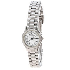 Tiffany & Co. White Stainless Steel Portfolio Women's Wristwatch 24 mm