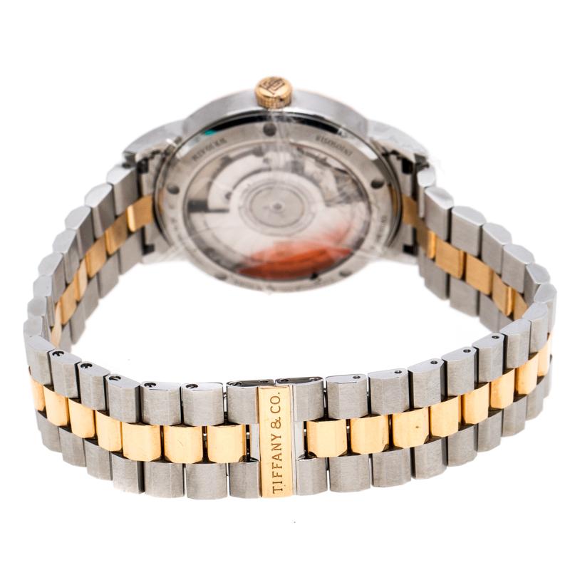 Tiffany & Co. White Steel CT60® 3-Hand Automatic Women's Wristwatch 34mm 1