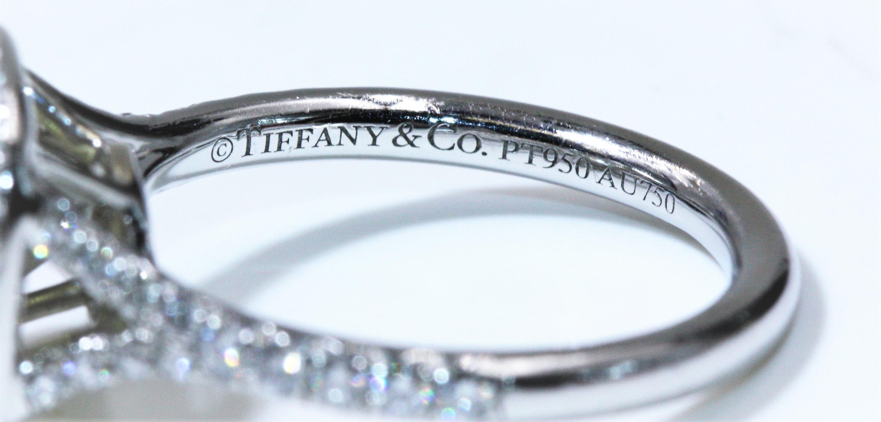 Tiffany & Co. White Yellow Square Diamond Ring 0.94 Carat, VS2 For Sale 4