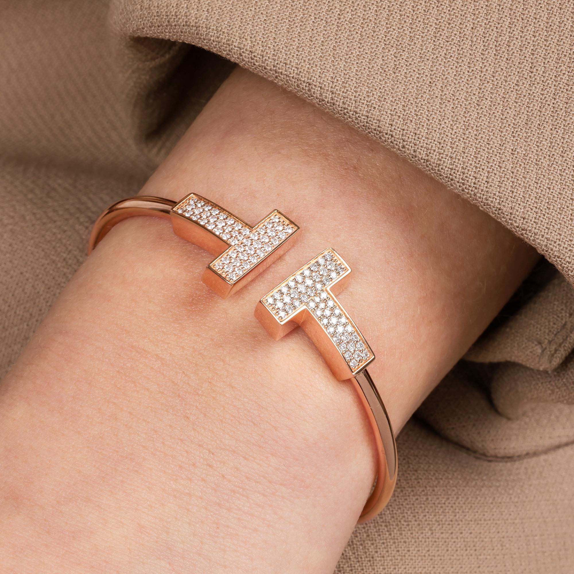 Tiffany & Co Breites Diamant-Drahtarmband 1