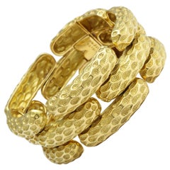 Tiffany & Co. Wide Gold Link Bracelet