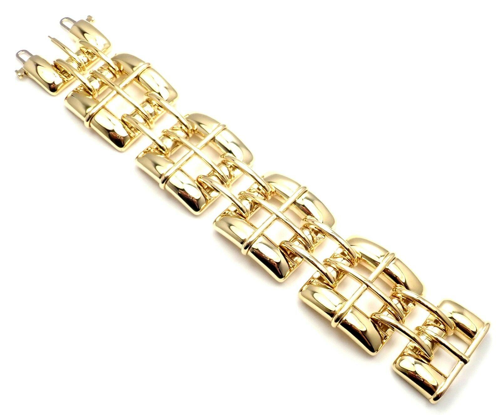 Tiffany & Co. Wide Link Yellow Gold Bracelet 1