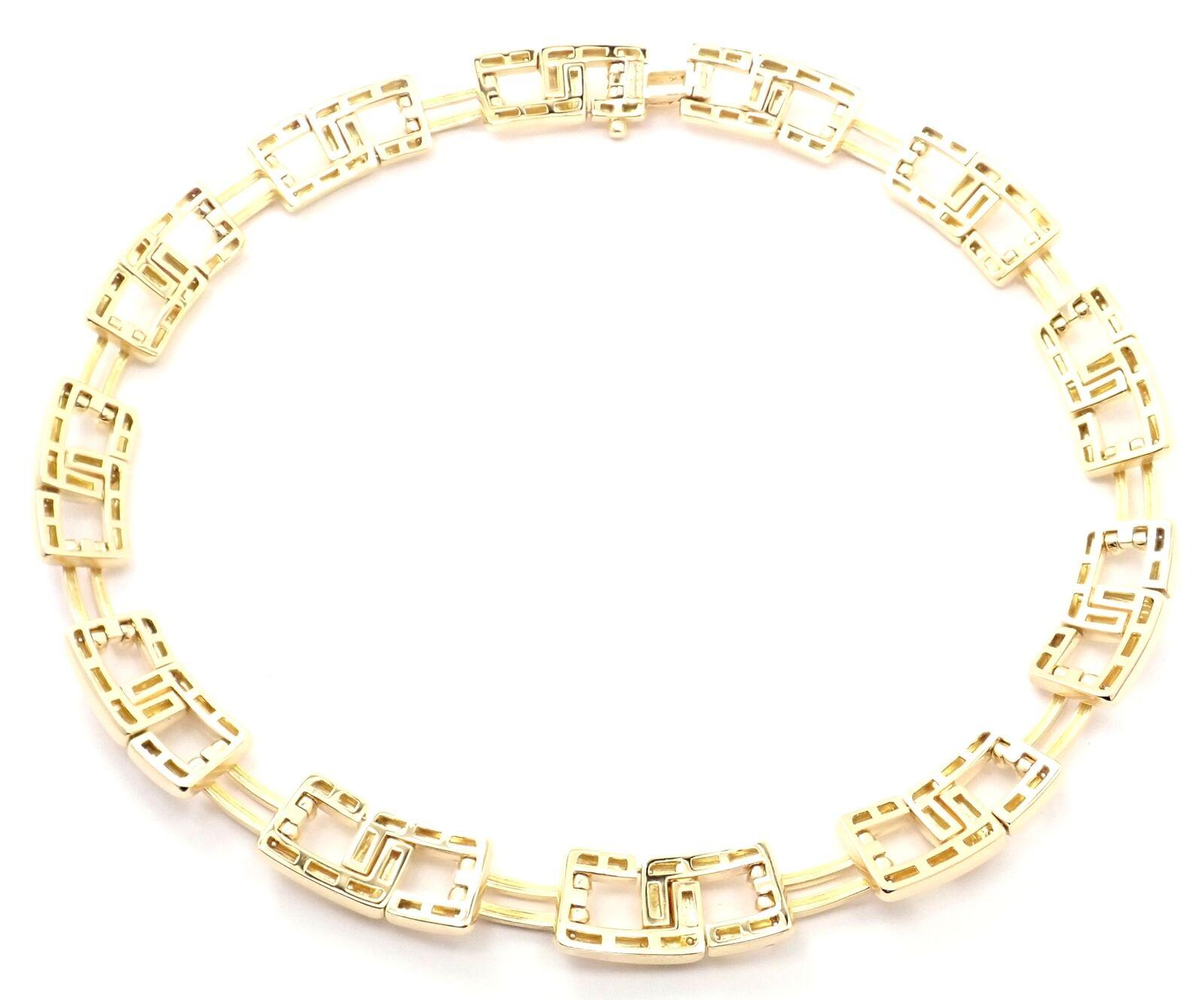 Tiffany & Co. Wide Link Yellow Gold Necklace In Excellent Condition For Sale In Holland, PA