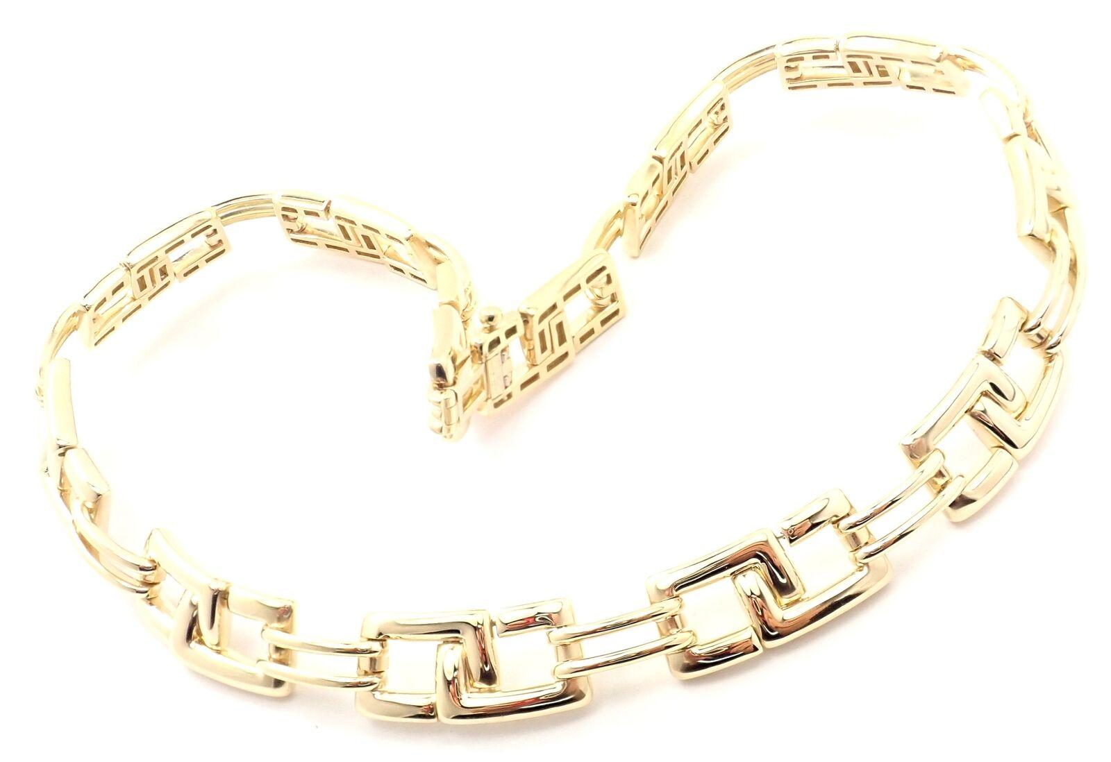 Women's or Men's Tiffany & Co. Wide Link Yellow Gold Necklace For Sale