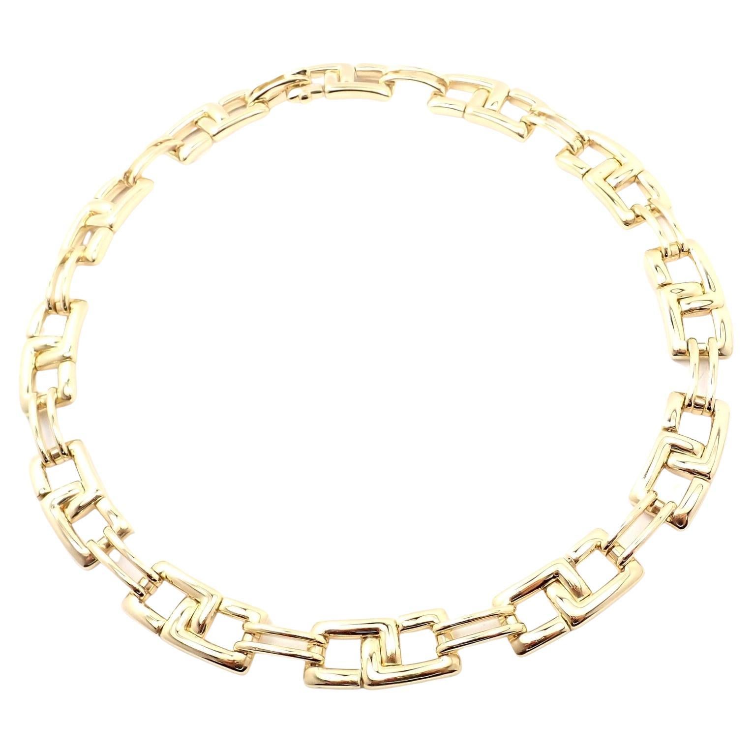 Tiffany & Co. Wide Link Yellow Gold Necklace