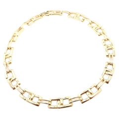 Tiffany & Co. Wide Link Yellow Gold Necklace