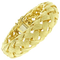 Tiffany & Co. Wide Woven Gold Bracelet