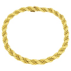 Tiffany & Co. Wide Yellow Gold Rope Necklace