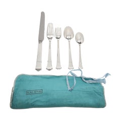 Tiffany & Co Windham Sterling Silver 5pc Dinner Place Setting w/Pouch #15451