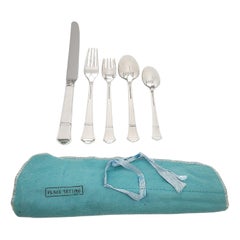 Tiffany & Co Windham Sterling Silver 5pc Dinner Place Setting w/Pouch #15453