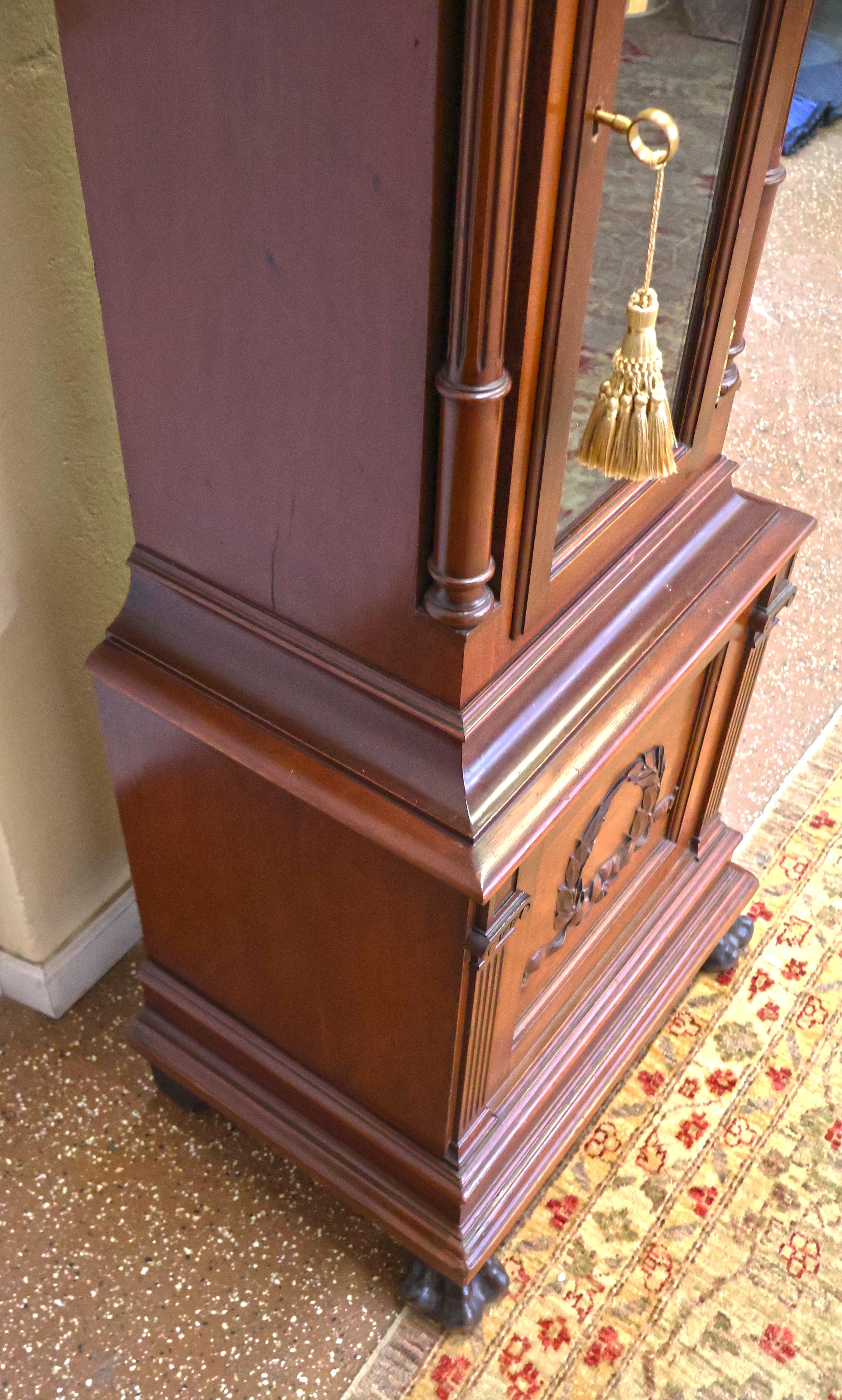 Tiffany & Co Winterhalder Hofmeier 9 Gong Musical Mahogany Grandfather Clock 6