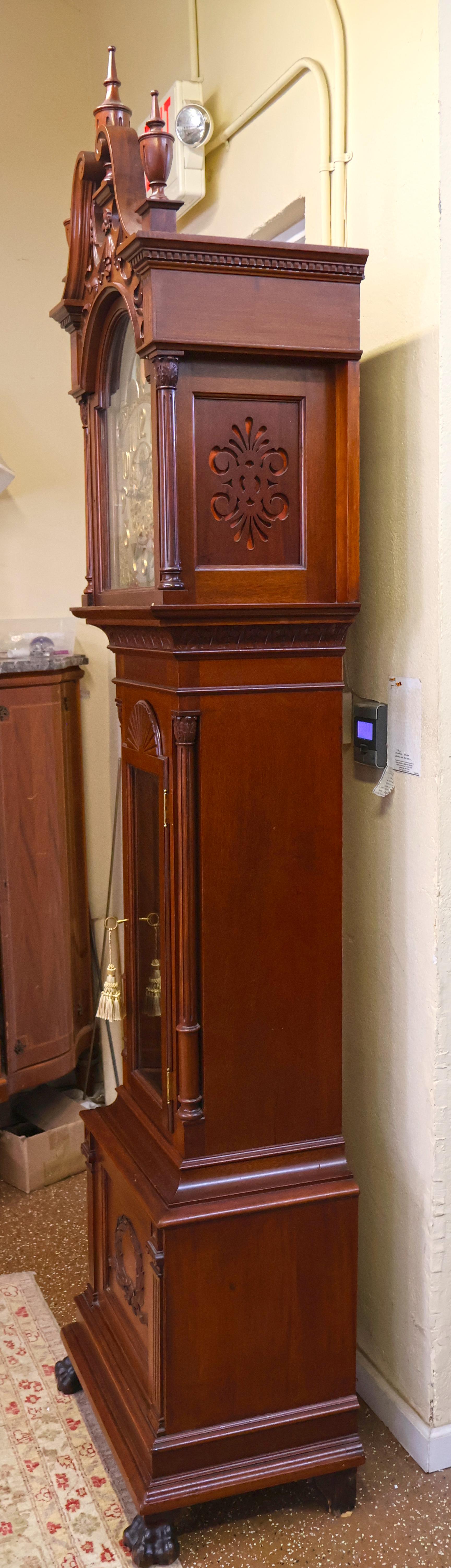 Tiffany & Co Winterhalder Hofmeier 9 Gong Musical Mahogany Grandfather Clock 9