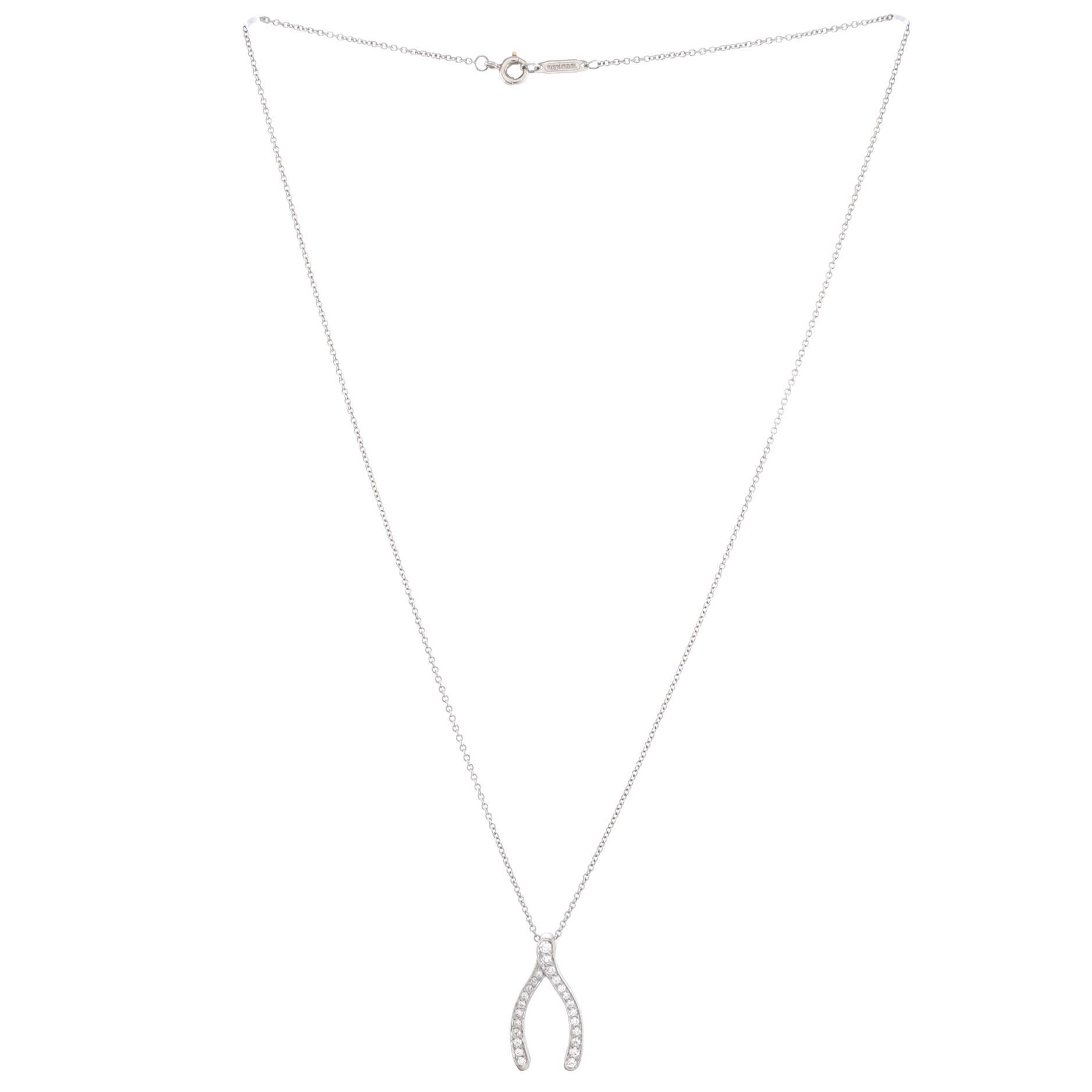 tiffany wishbone necklace