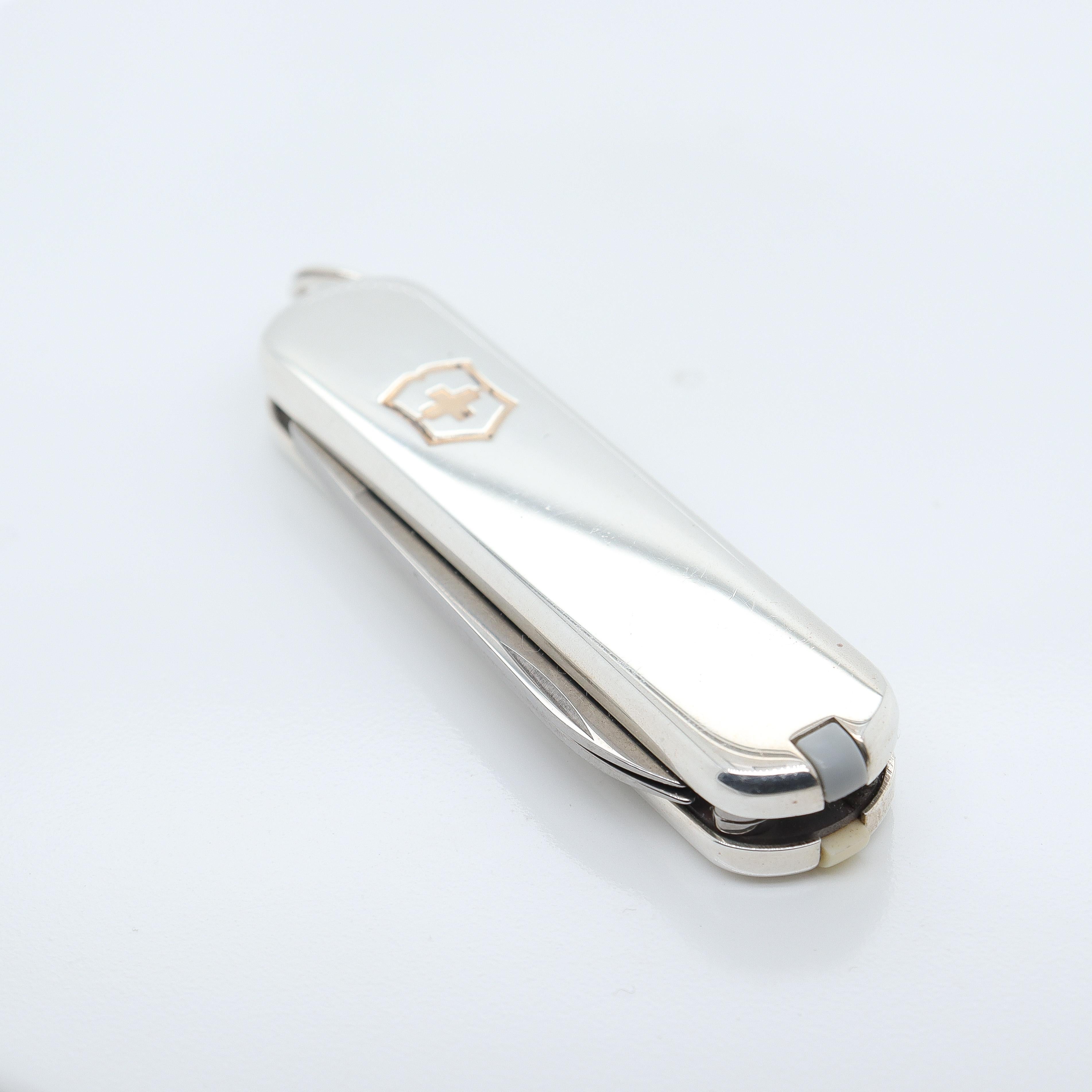 Women's or Men's Tiffany & Co. with Victorinox Sterling Silver & Gold Swiss Army Pocket Knife