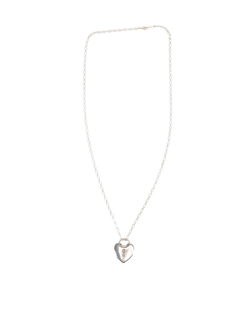 45cm (18") 5mm-5.5mm Width Heart Padlock Belcher Necklace In Sterling Silver - Foto 9