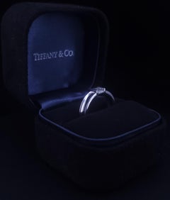 TIFFANY & CO Women's Diamond Band Ring In 18k White Gold Size 5